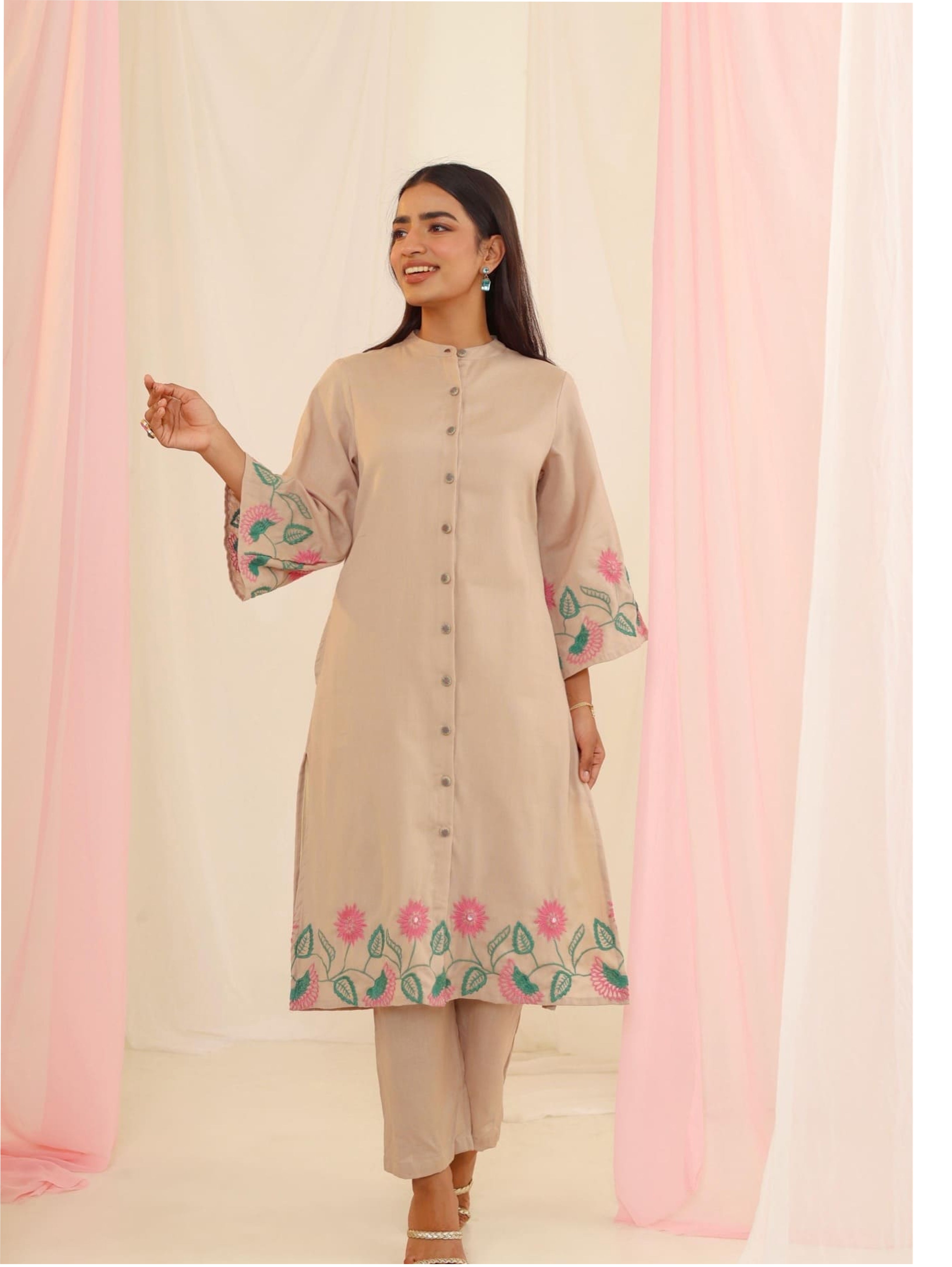 Chinese Collar Co-Ord Set