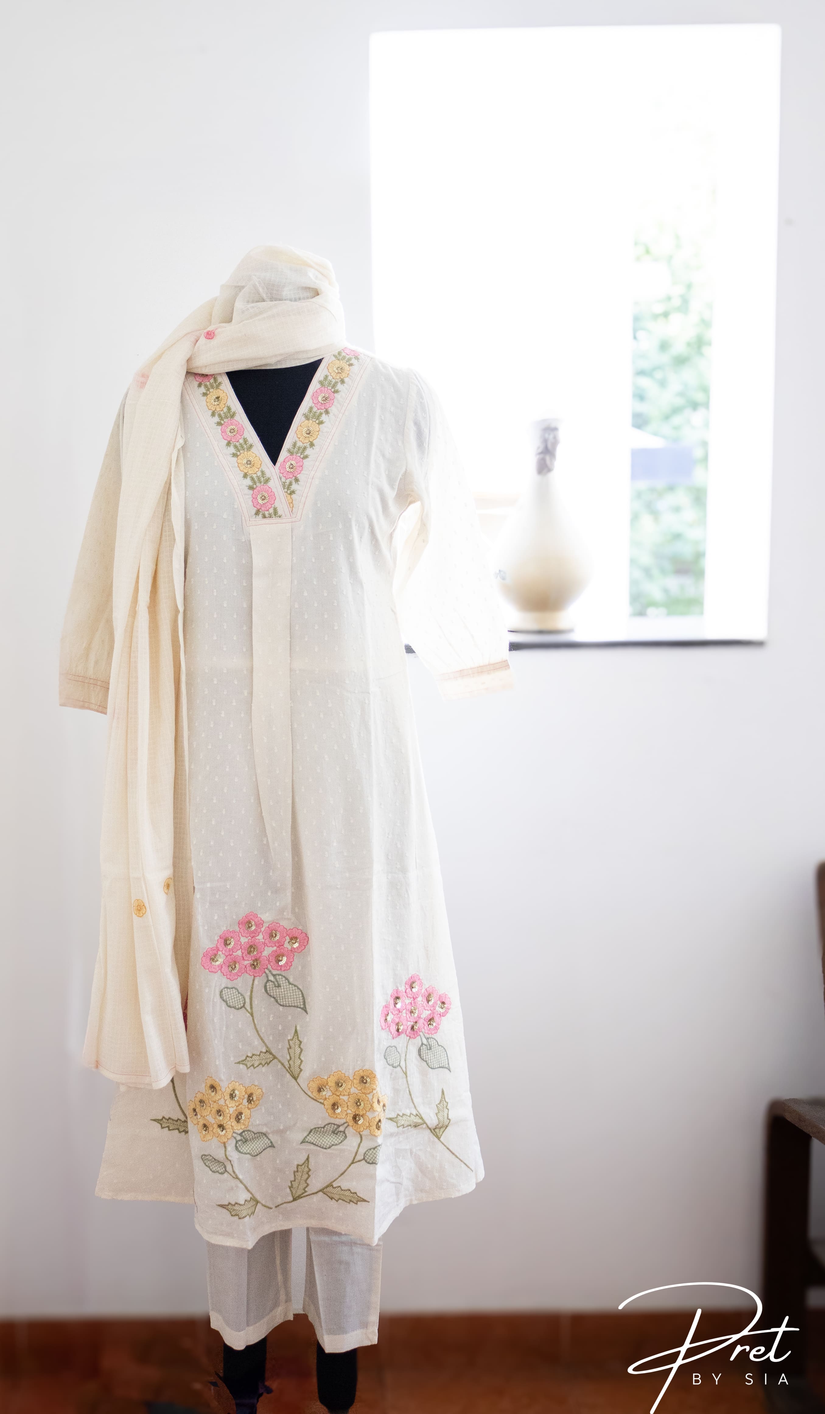 Beige with Intricate Designed 3 Piece Salwar Set