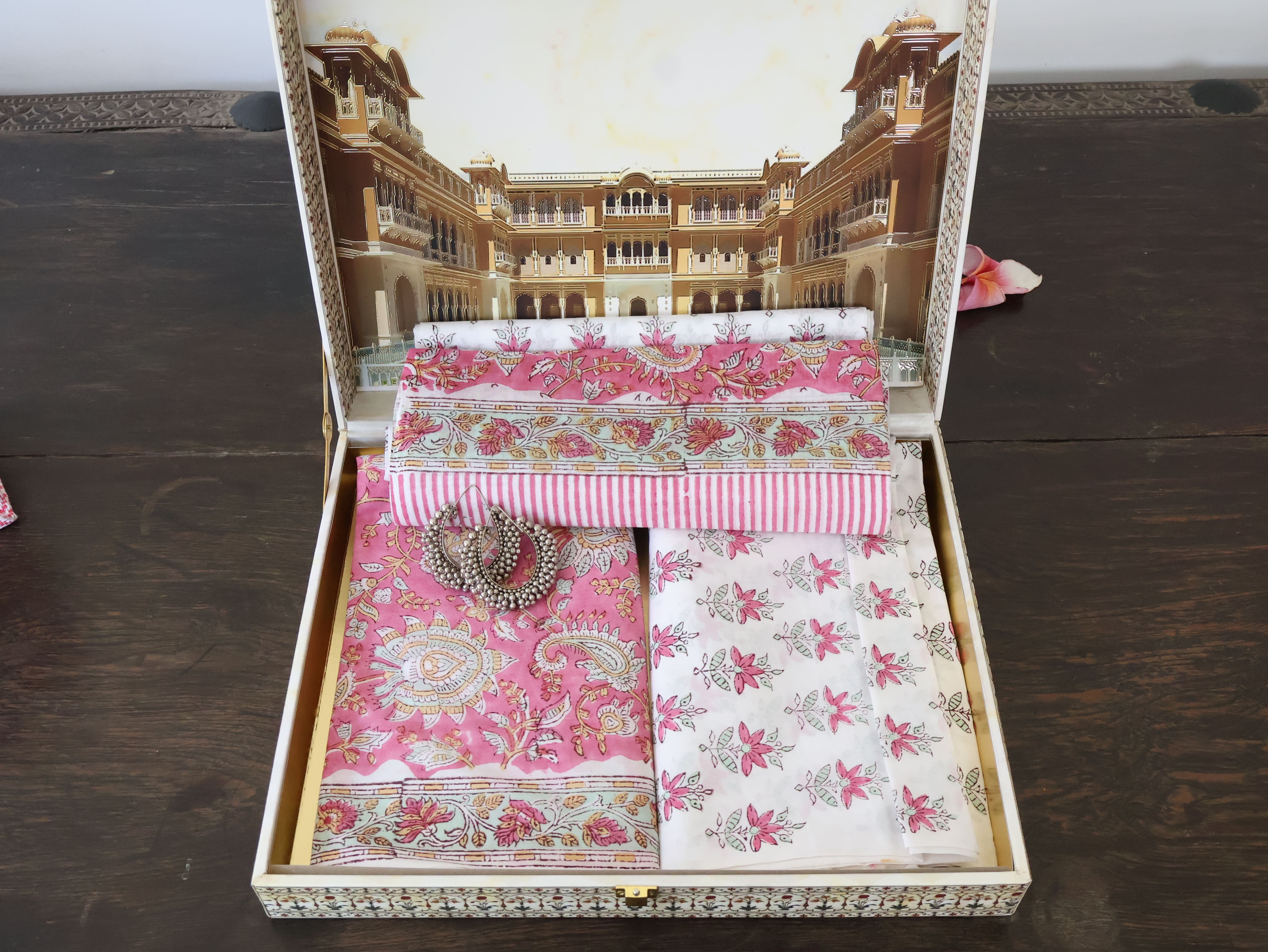Pink Cotton Printed Set